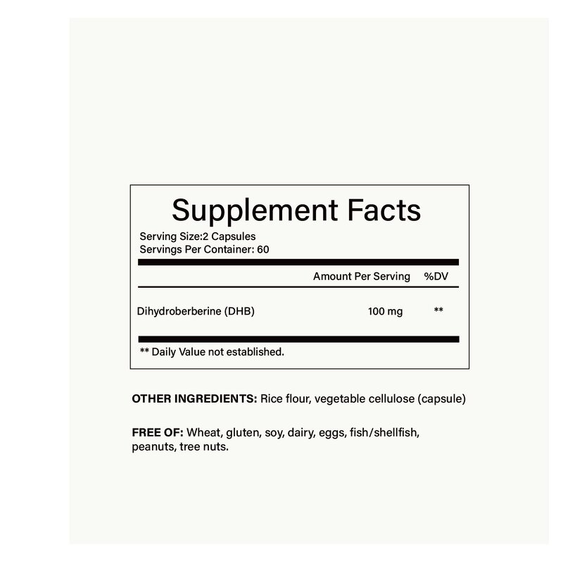 Dihydroberberine Capsules Manufacturer - OEM Private Label 100mg 5X Bioavailable