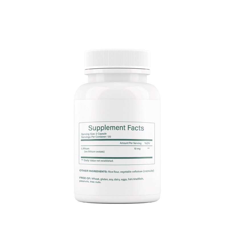 Lithium Orotate Capsules Manufacturer - OEM Private Label 10mg for Brain & Mood