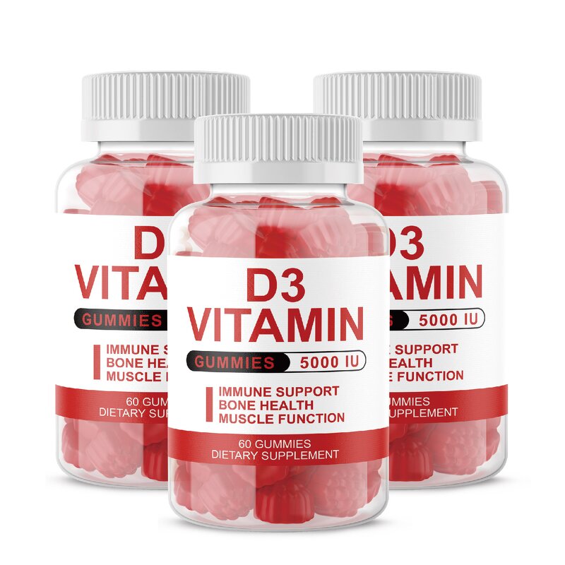 Vitamin D3 Gummies Manufacturer - 5000IU Natural Berry Flavor 180 Count