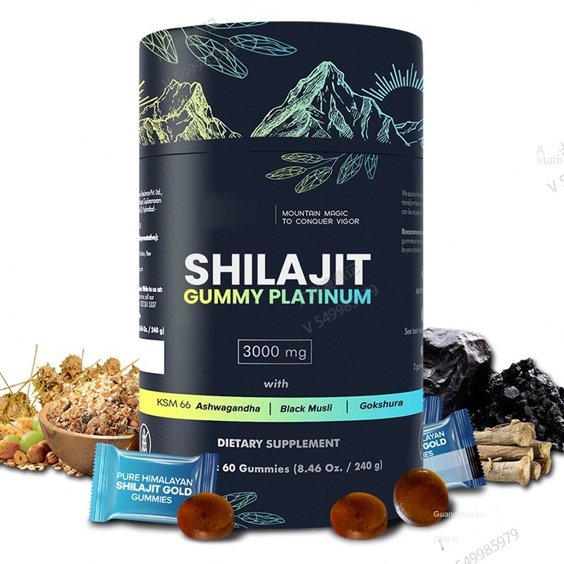 Factory Direct Shilajit Soft Gummies 60 Grains Herbal Supplements for Adults