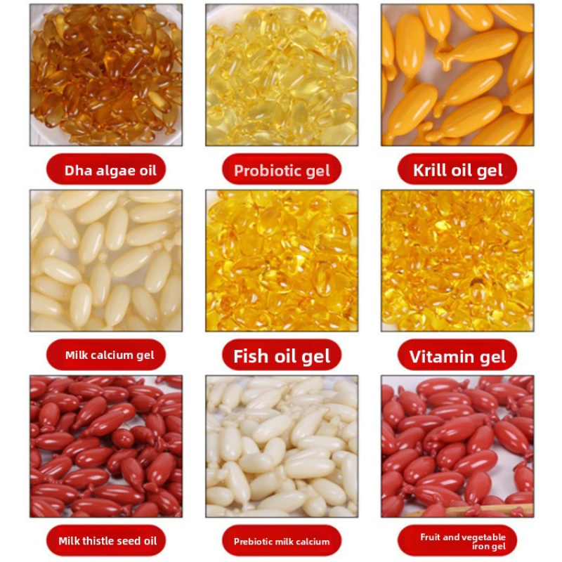 OEM Custom Soft Capsule Processing with Grape Seed Gummy Collagen Gel Antioxidant