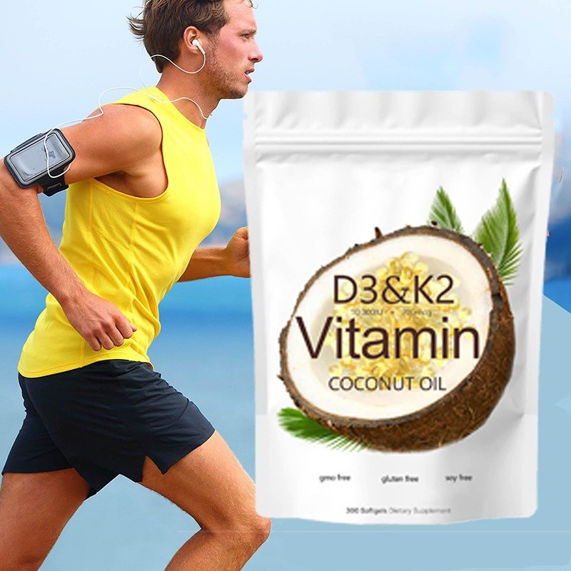 OEM Manufacturer Organic Vitamin D3 K2 Capsules Vegan Supplements Muscle Health