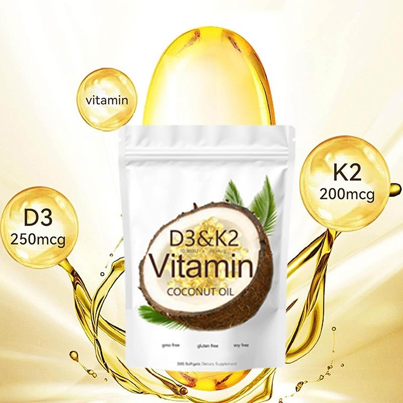 Factory Direct Vitamin D3 K2 Soft Capsule for Adults Teenagers Pregnant Women
