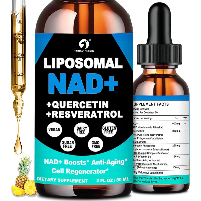 NAD Liquid Supplement - Manufacturer OEM 900mg Liposomal Resveratrol Cell Regen