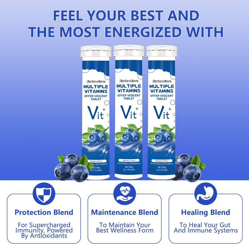 Multivitamin Effervescent Tablets - Manufacturer VC Calcium Iron Zinc Magnesium Adult Kids