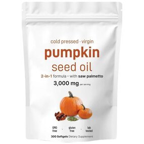Pumpkin Seed Oil - Manufacturer 3000mg Saw Palmetto Cold-pressed 300pcs