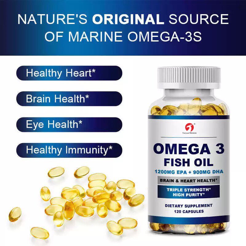 Fish Oil Softgels - Manufacturer Tianyuan 1200MG EPA 900MG DHA 120 Count