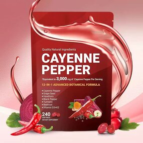 Cayenne Pepper Softgels - Manufacturer 240 Pcs Veins Heart D3 K2 Grape Seeds
