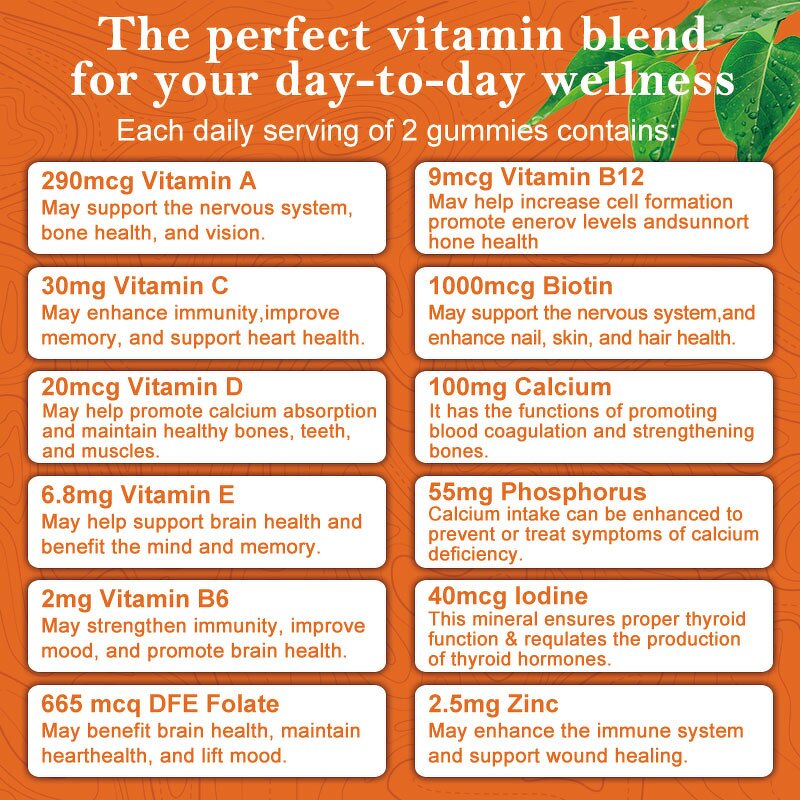 Biotin Gummies - Manufacturer Vegan Immune Support Multivitamins for Adults