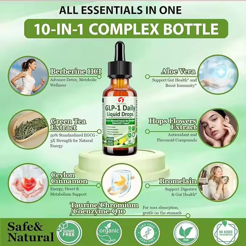 GLP1 Liquid Drops - Manufacturer OEM Metabolic Gut Digestive Health Immune