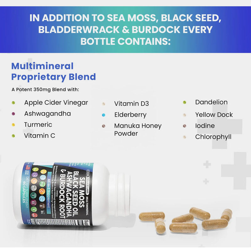 Sea Moss Supplement - Manufacturer Clean Nutraceuticals Black Seed Oil Turmeric