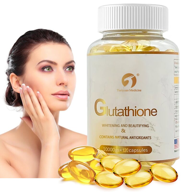 Glutathione Softgels - Manufacturer 120 Caps Fast Whitening Anti-Aging Collagen