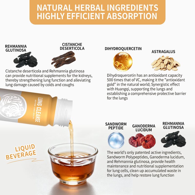 Lung Detox Drops - Manufacturer OEM Natural Organic Herbal Extract Lung Health