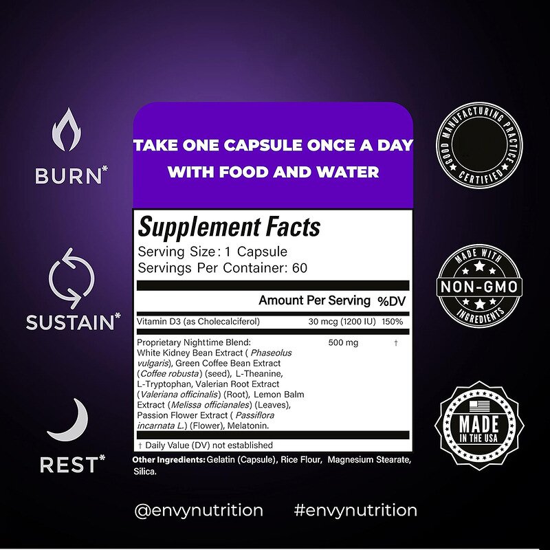 Fat Burner Capsules - Manufacturer OEM Night Time Weight Management Women Herbal