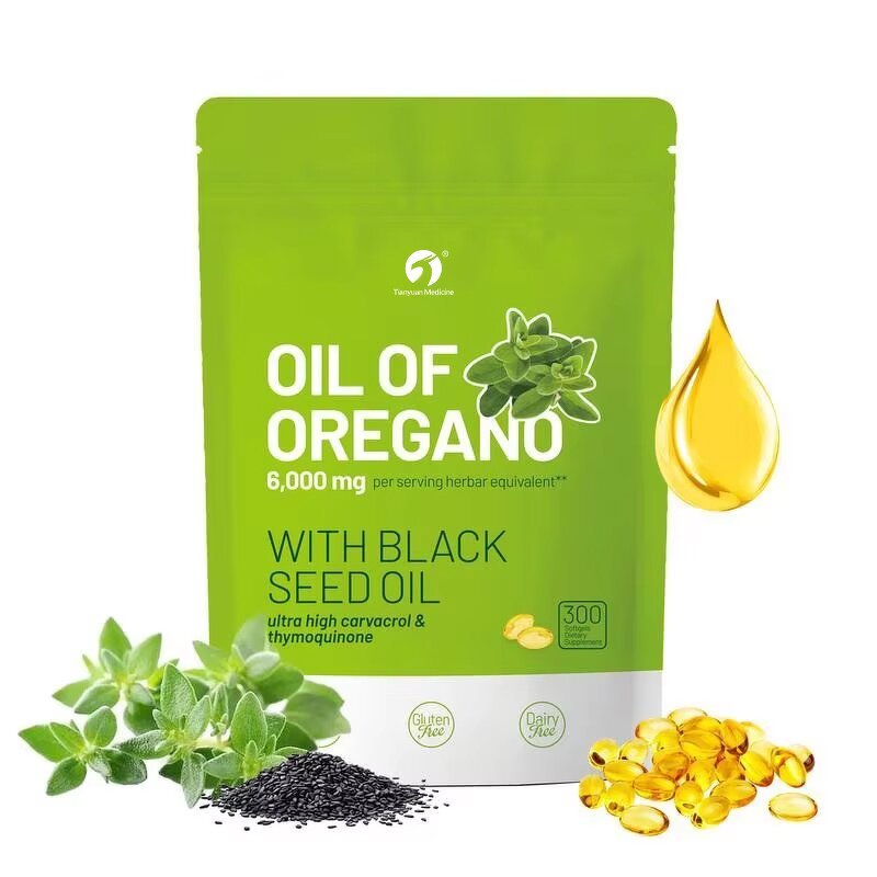 Oregano Oil Softgels - Manufacturer 2-in-1 Organic Black Seed Oil Non GMO Vegan