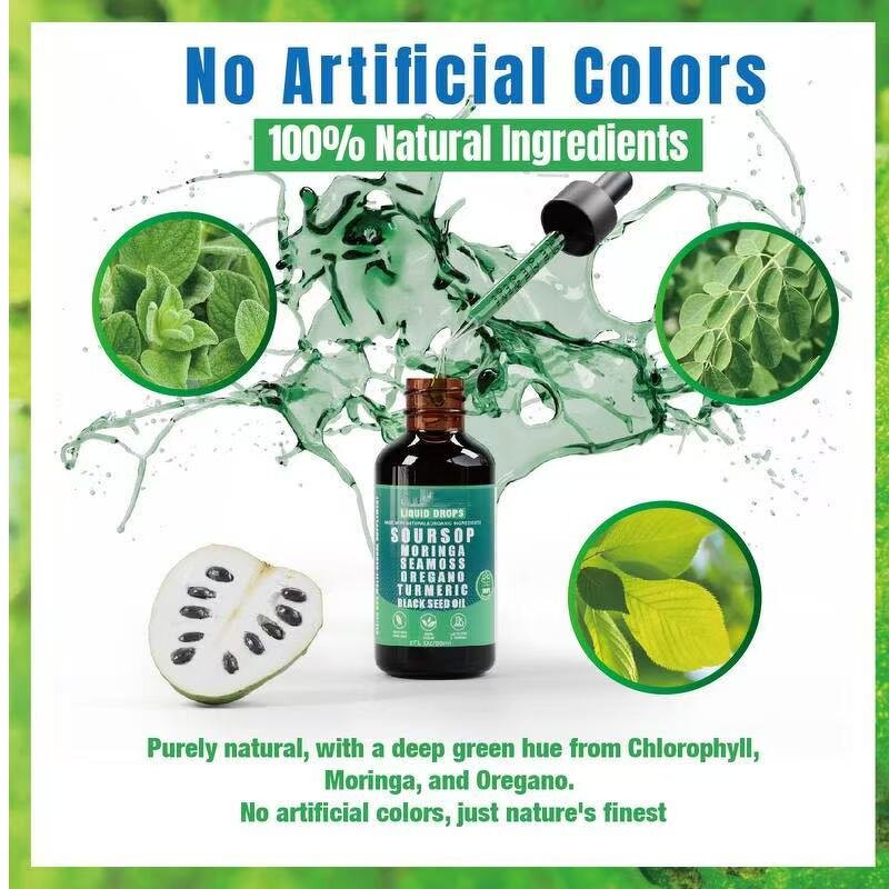 Soursop Bitters Drops - Manufacturer OEM 10-in-1 Sea Moss Moringa Turmeric