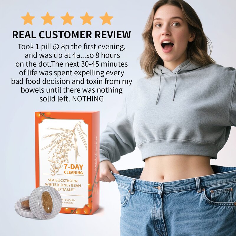 Weight Loss Tablets - Manufacturer 7-DAY Sea-buckthorn White Kidney Bean Kelp