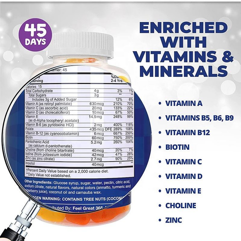 Kids Multivitamin Gummies - Manufacturer Tianyuan Natural Organic Vegetarian Fruit