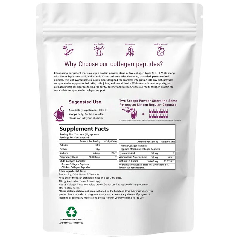 Collagen Peptide Powder - Manufacturer Tianyuan Hydrolyzed Vitamin C Hair Skin Nails