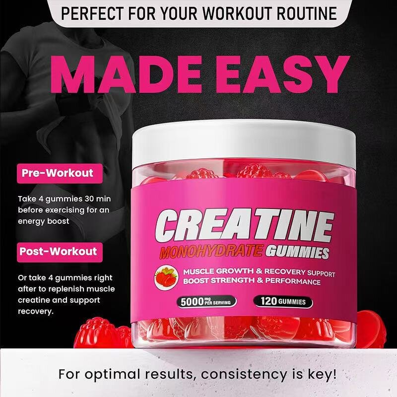 Creatine Gummies - Manufacturer OEM ODM Sugar Free Pre Workout Muscle Growth