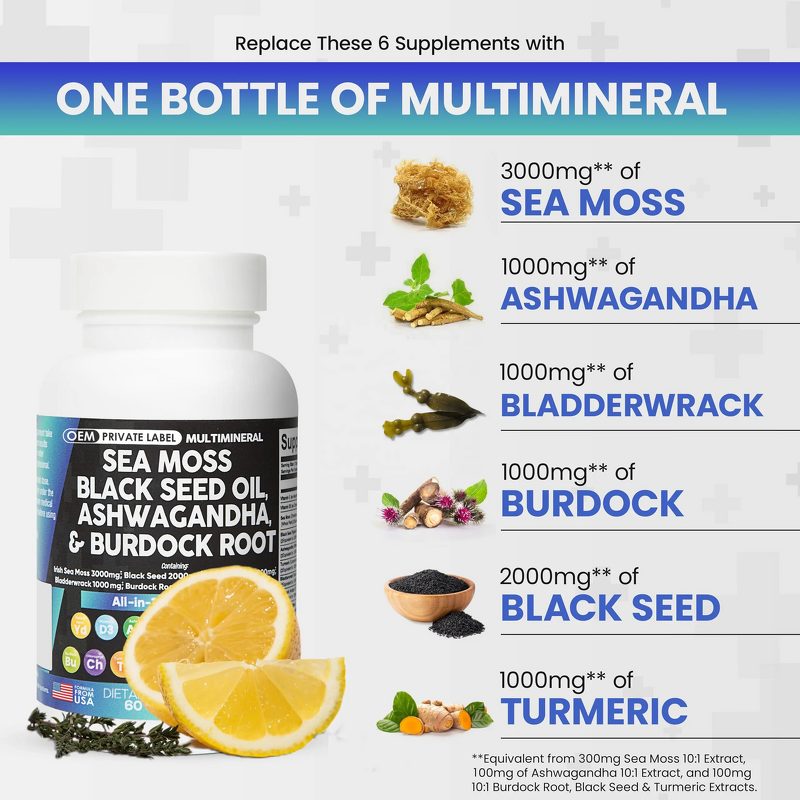 Sea Moss Supplement - Manufacturer Clean Nutraceuticals Black Seed Oil Turmeric