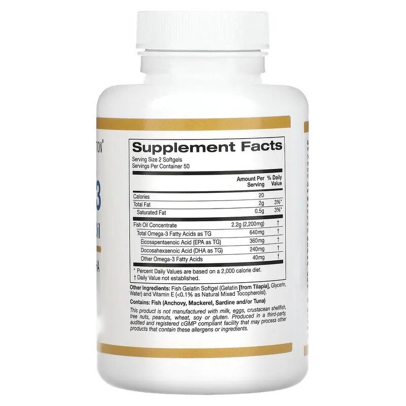 Fish Oil Supplement - Manufacturer Tianyuan Omega-3 100 Fish Gelatin Softgels