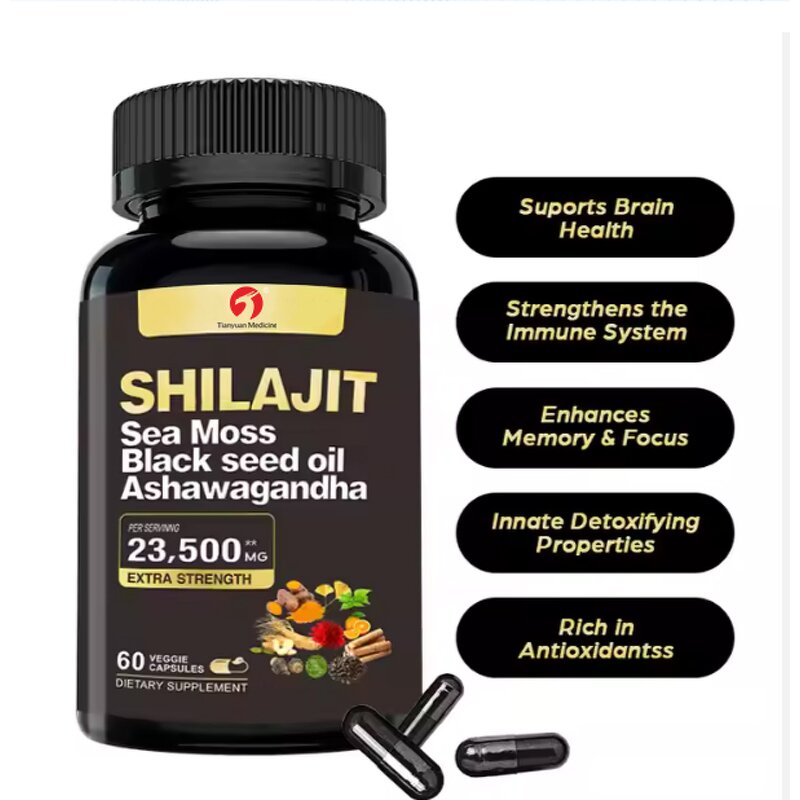 Shilajit Capsules - Manufacturer OEM Private Label Sea Moss Ashwagandha Complex