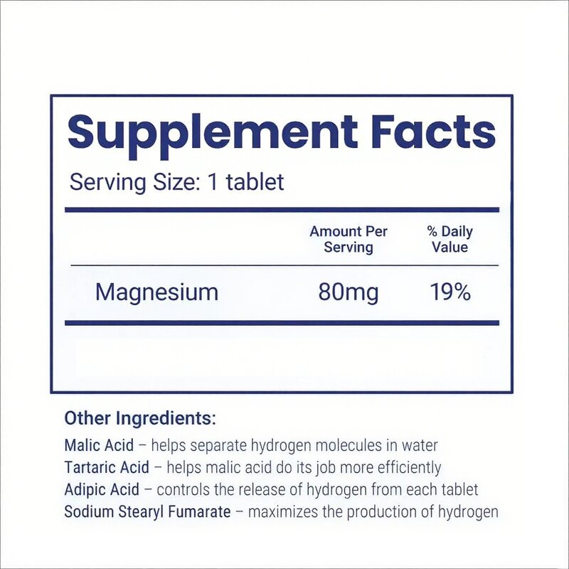 Molecular Hydrogen Tablet Manufacturer - Vitadiscovery Custom Flavors 8ppm H2 Water