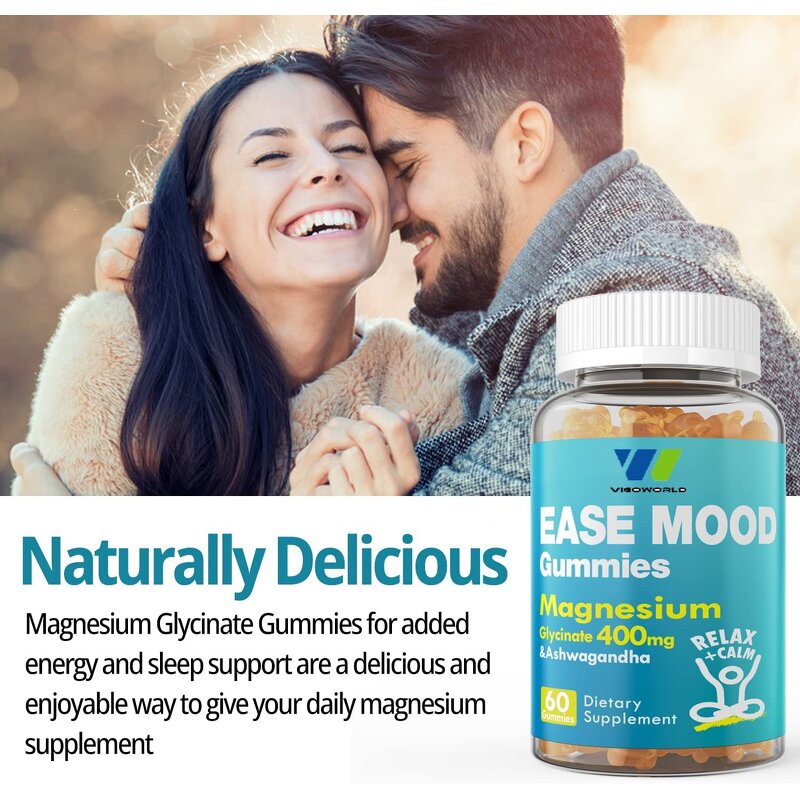 Magnesium Glycinate Gummies Manufacturer - 400mg with Ashwagandha Rhodiola & Saffron