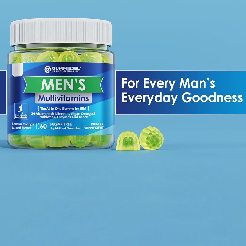 Men's Multivitamin Gummies Manufacturer - Sugar Free with Omega 3 CoQ10 & Probiotics