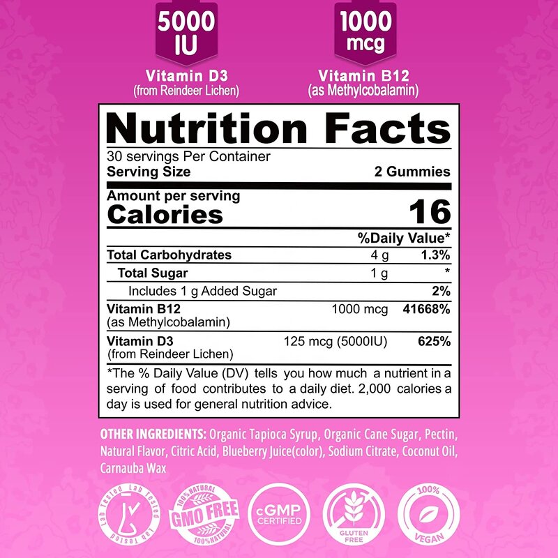 Vegan Calcium Gummies Manufacturer - with Vitamin D3 B12 for Immune & Bone Health