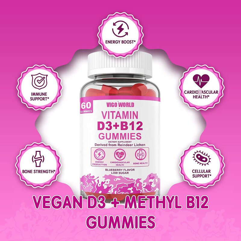 Vegan Calcium Gummies Manufacturer - with Vitamin D3 B12 for Immune & Bone Health