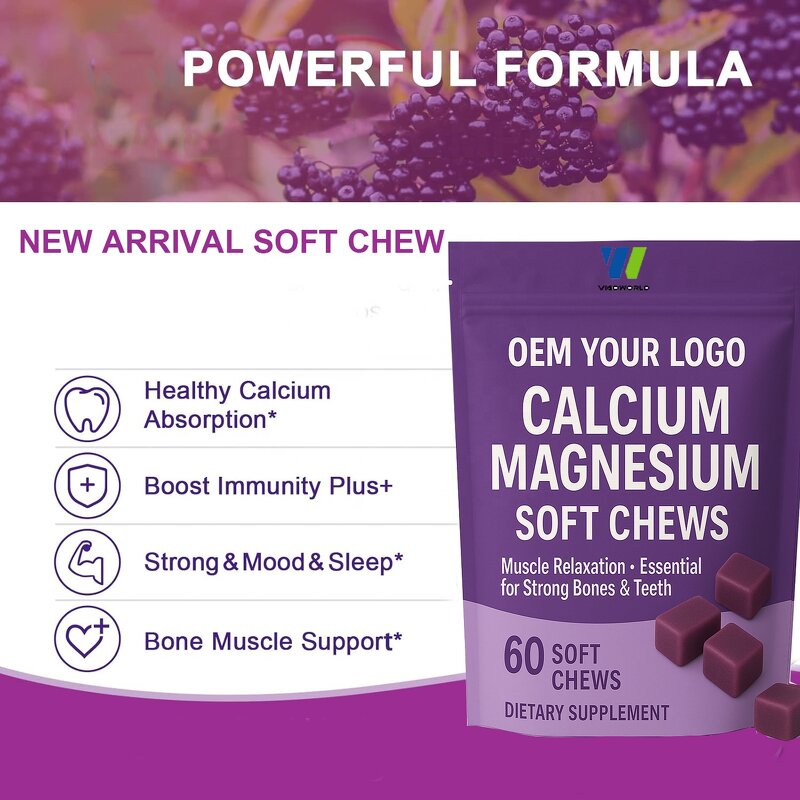 Magnesium Soft Chew Manufacturer - OEM for Bone Muscle Joint & Magnesium Glycinate