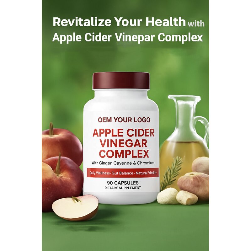 Apple Cider Vinegar Capsules Manufacturer - Vegan with Turmeric Ginger for Weight Management