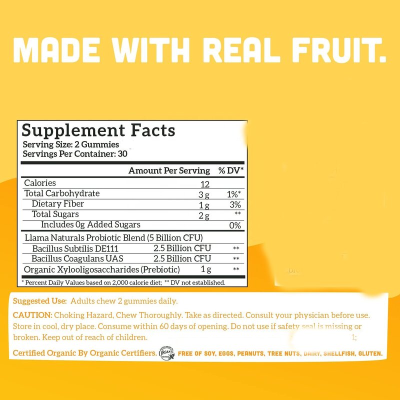 Prebiotic Probiotic Gummies Manufacturer - Vegan 5 Billion CFU for Gut Health