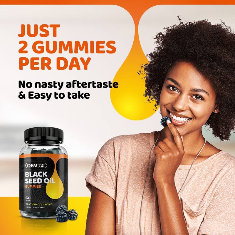 Black Seed Oil Gummies Manufacturer - With Honey for Hair Growth & Immune Support