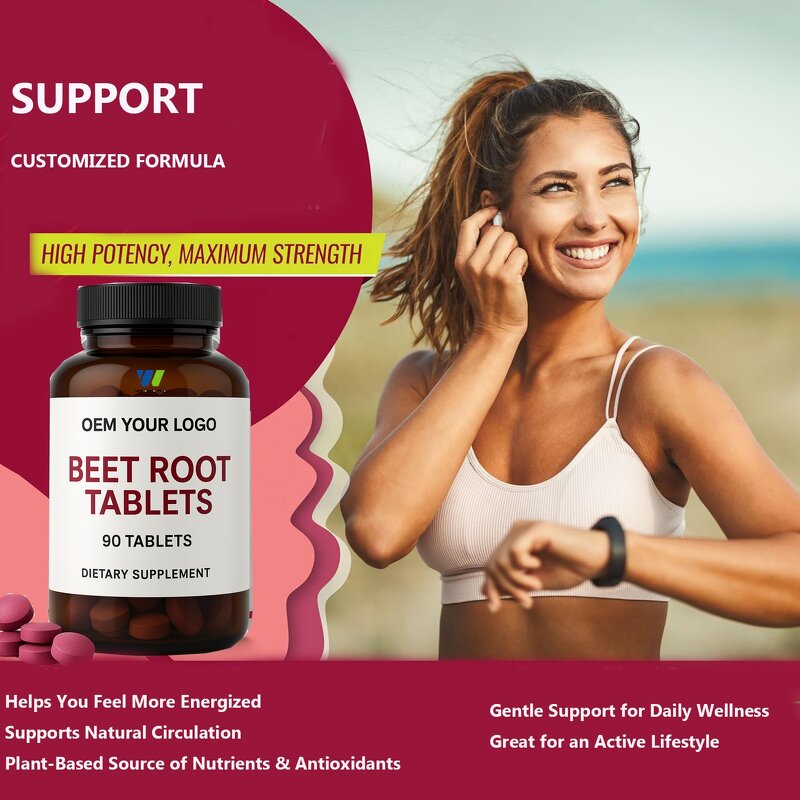 Beetroot Tablets Manufacturer - Vigo OEM 3000mg with Grapeseed CoQ10 Nitric Oxide