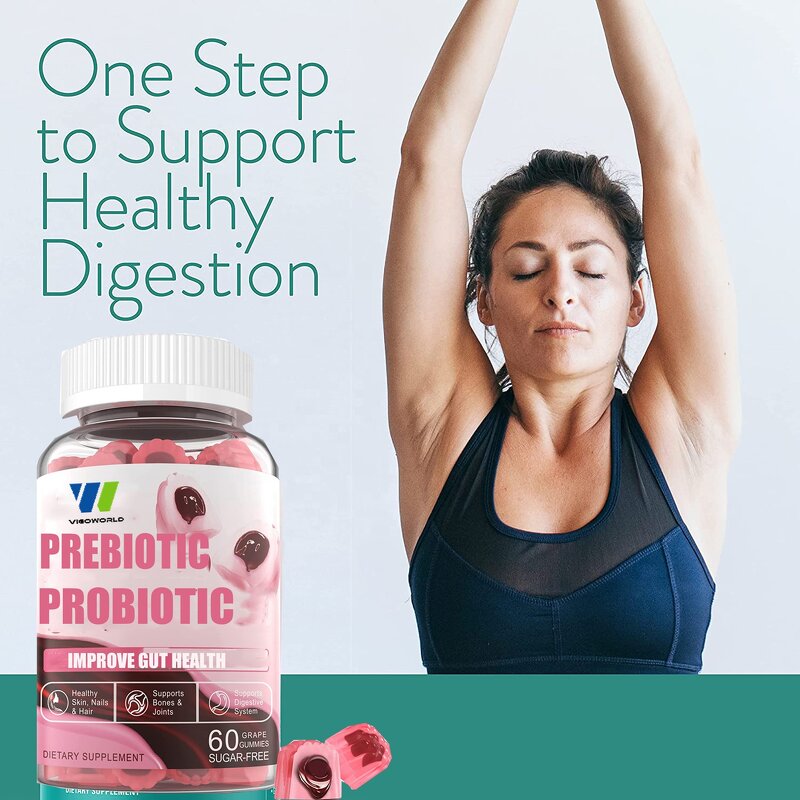 Prebiotic Probiotic Gummies Manufacturer - Vegan 5 Billion CFU for Gut Health