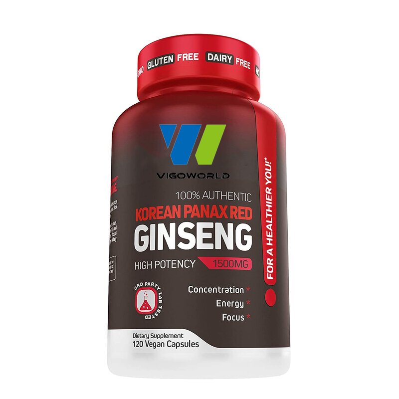 Ginseng Capsules Manufacturer - Vigoworld Red Panax with Ginkgo Ashwagandha Beet Root
