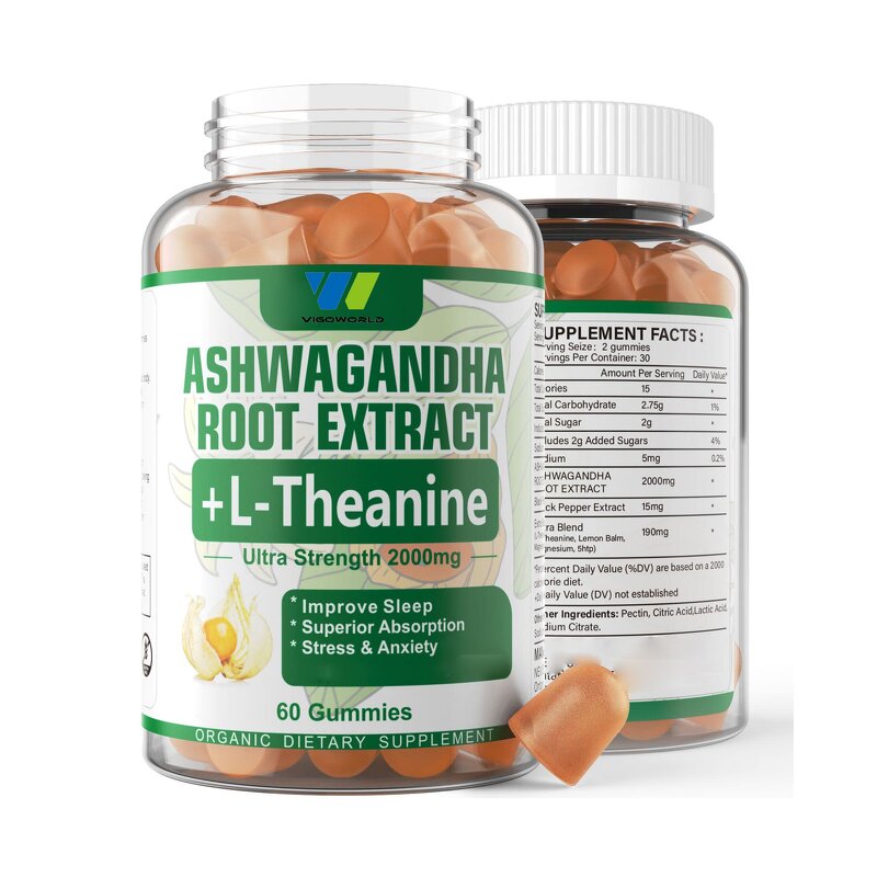 Ashwagandha Gummies Manufacturer - Natural with L-Theanine & Lemon Balm for Mood & Energy