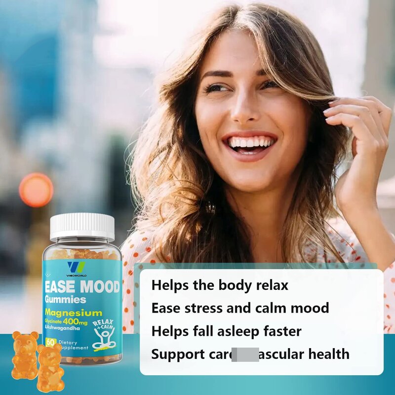 Magnesium Glycinate Gummies Manufacturer - 400mg with Ashwagandha Rhodiola & Saffron