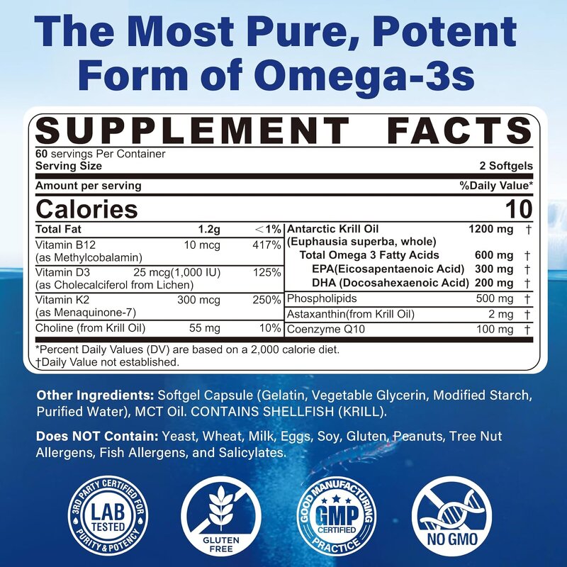 Antarctic Krill Oil Manufacturer - Private Label 1000 mg with Omega-3s Astaxanthin