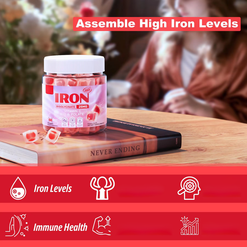 Iron Gummies Manufacturer - Sugar Free 25mg Supplement for Women & Men