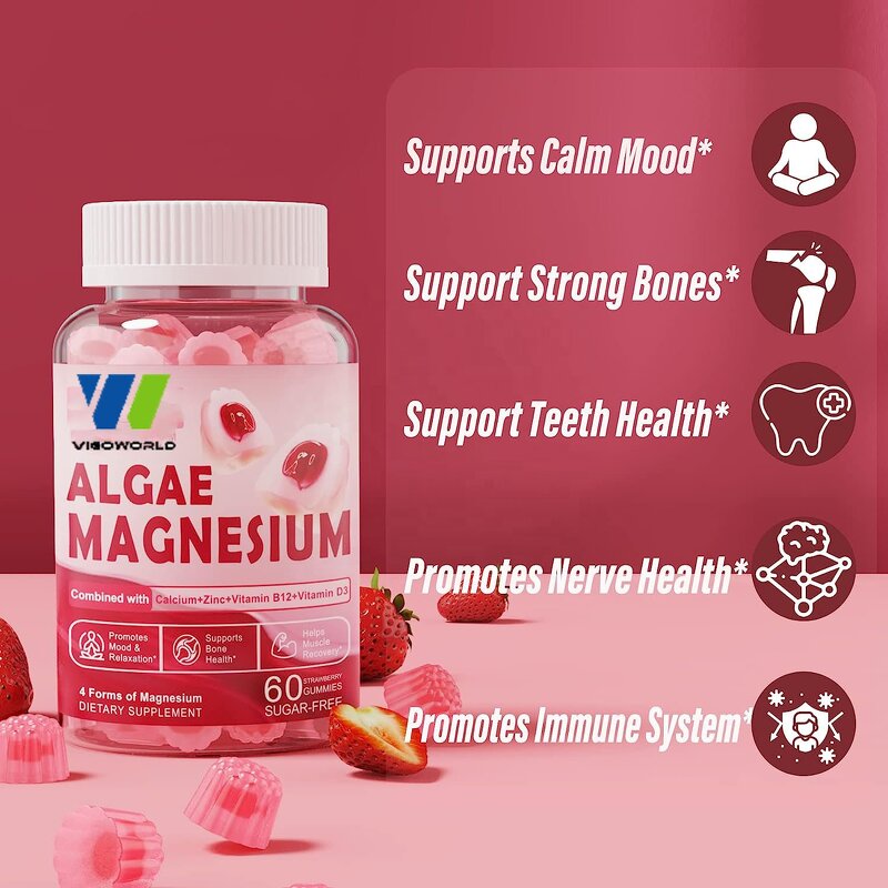 Magnesium Calcium Zinc Gummies Manufacturer - Vigo Sugar Free with Algae Calcium B Complex
