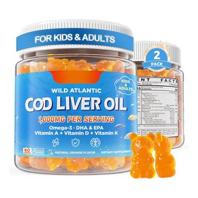 Cod Liver Oil Gummies Manufacturer - 1000mg for Kids & Adults Omega 3 Immune Support