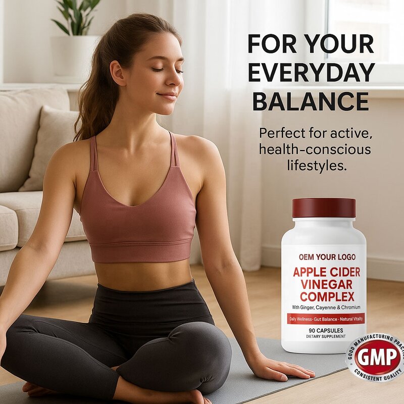 Apple Cider Vinegar Capsules Manufacturer - Vegan with Turmeric Ginger for Weight Management