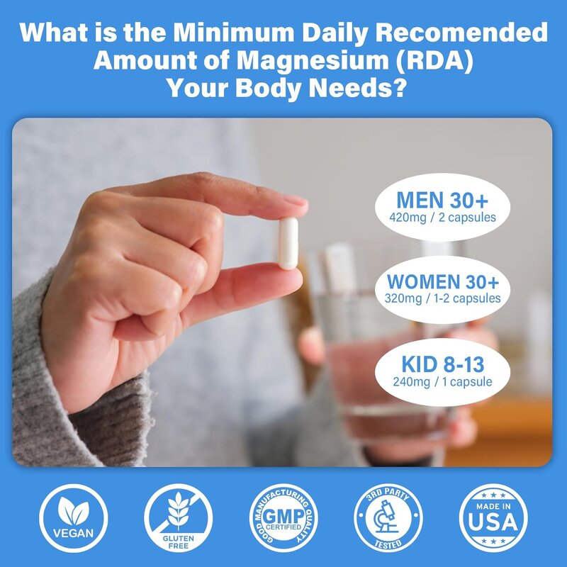 Magnesium Capsules Manufacturer - Vigoworld Vegan Citrate & Glycinate for Sleep & Muscle