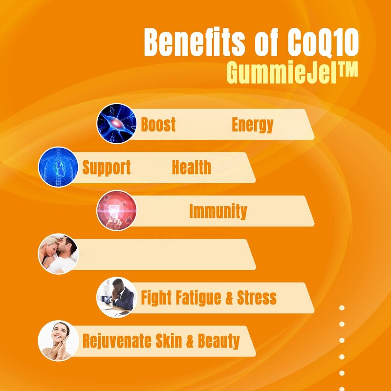CoQ10 Filled Gummies Manufacturer - Wholesales Sugar-Free with Omega-3 Zinc & Nicotinamide