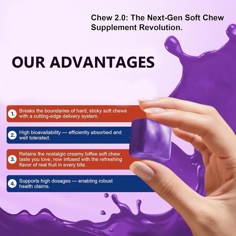 Kids Calcium Soft Chews Manufacturer - Sugar Free with D3 K2 Lion's Mane Omega 3