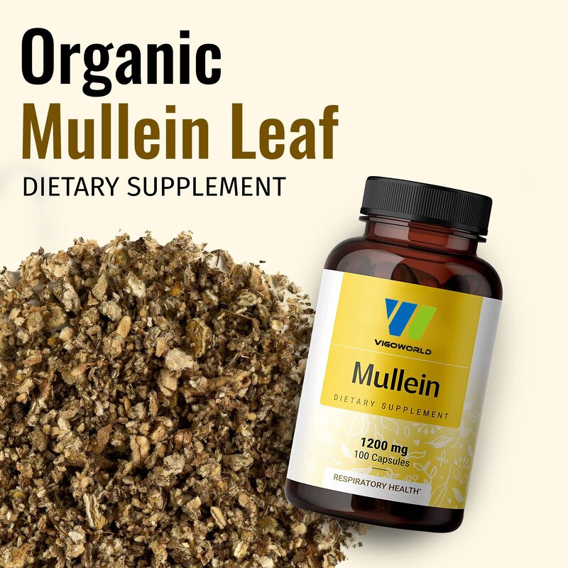 Mullein Leaf Extract Capsules Manufacturer - Organic Vegan for Digestive Immune & Sleep